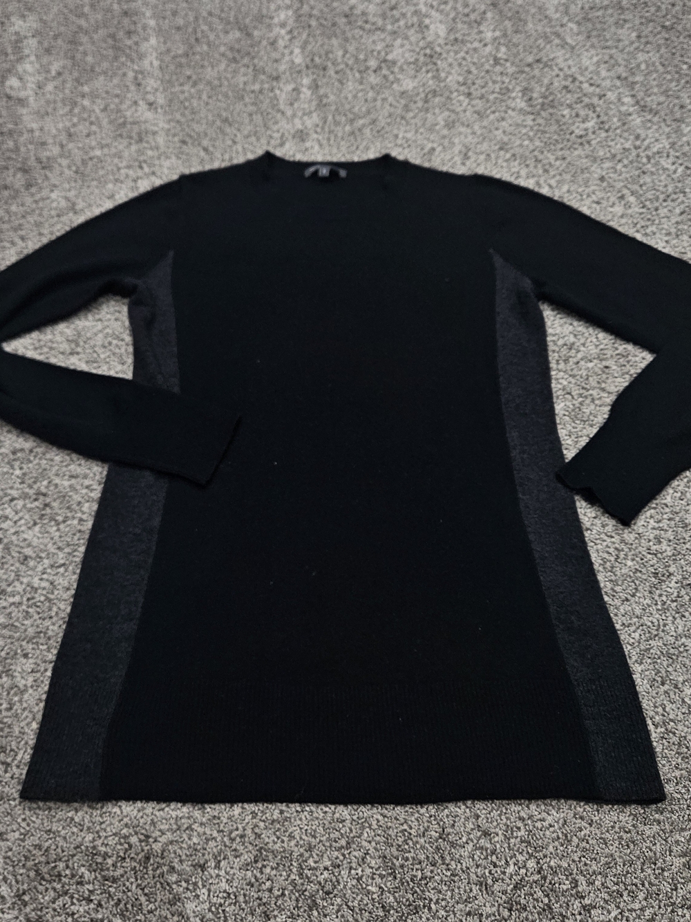 Vince Cashmere Colorblock Sweater Dress, knitted from 100% cashmere